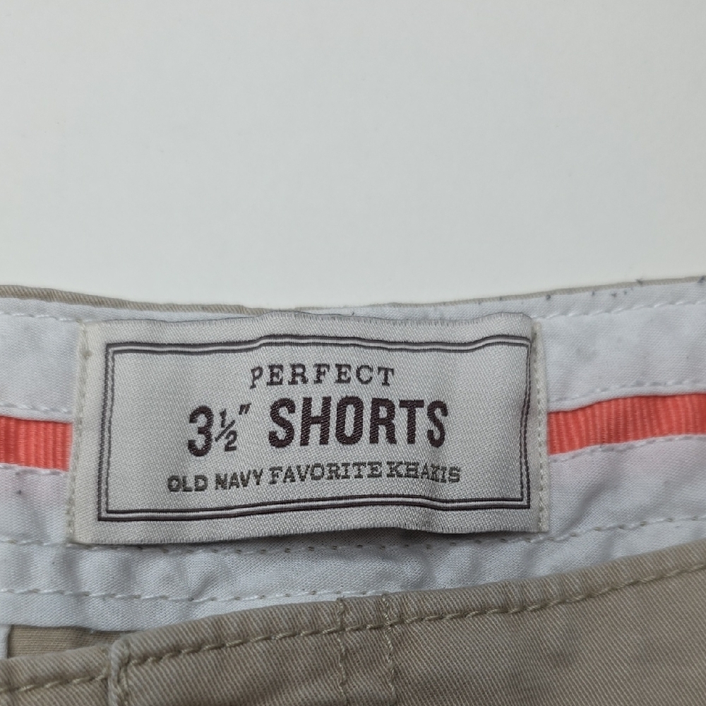 Old Navy Khaki Chino Shorts 3.5" Rolled Oats Women's Size 12 Summer Preppy Norm - Picture 5 of 10